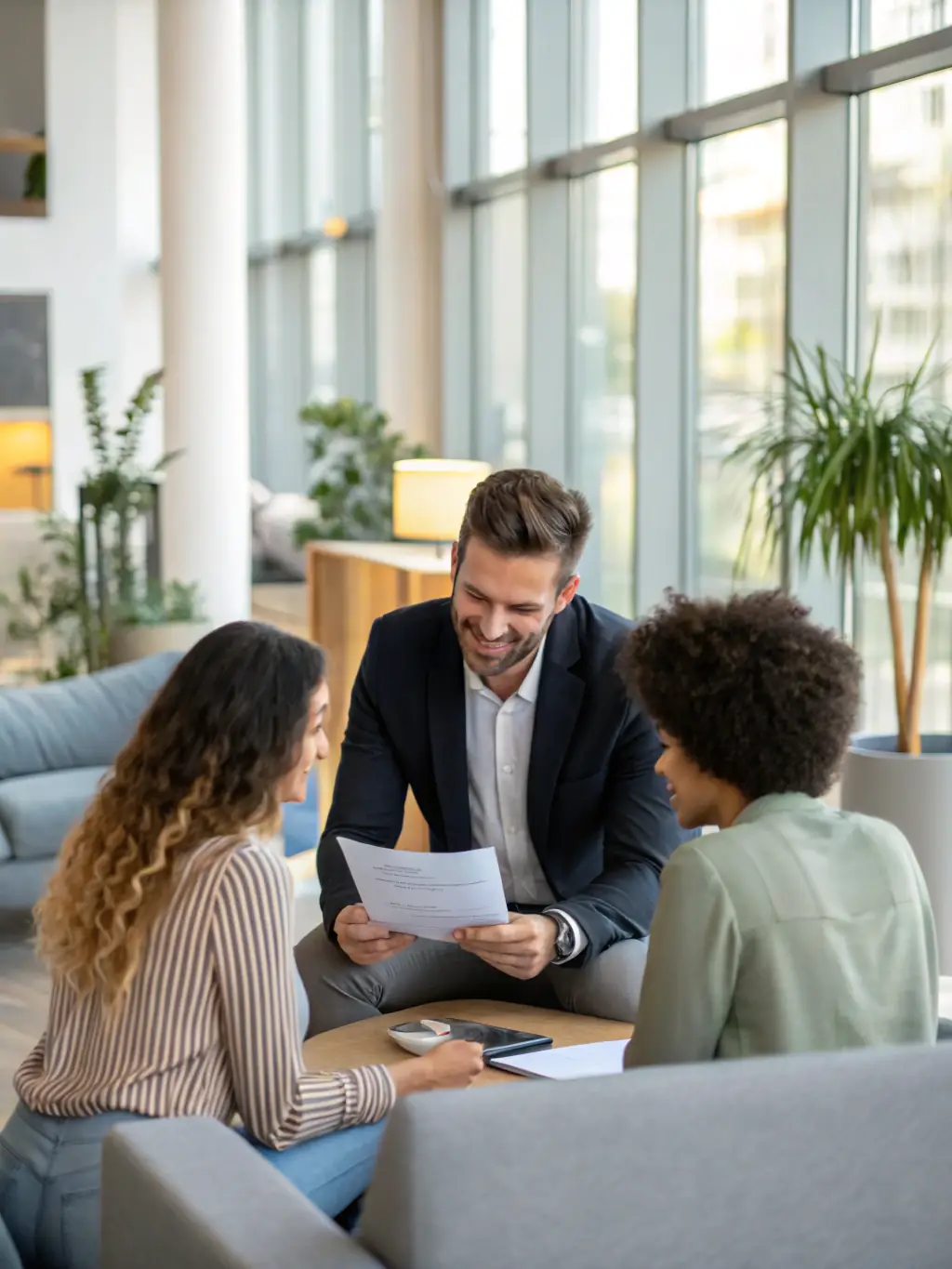 A property manager communicating effectively with tenants, showcasing their excellent communication and interpersonal skills.