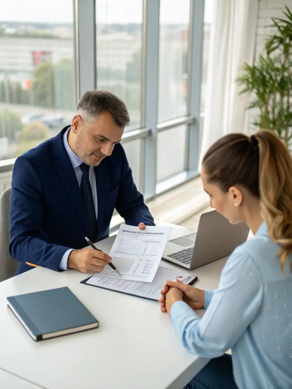 A property manager preparing a detailed financial report for a landlord, demonstrating their transparency and financial expertise.